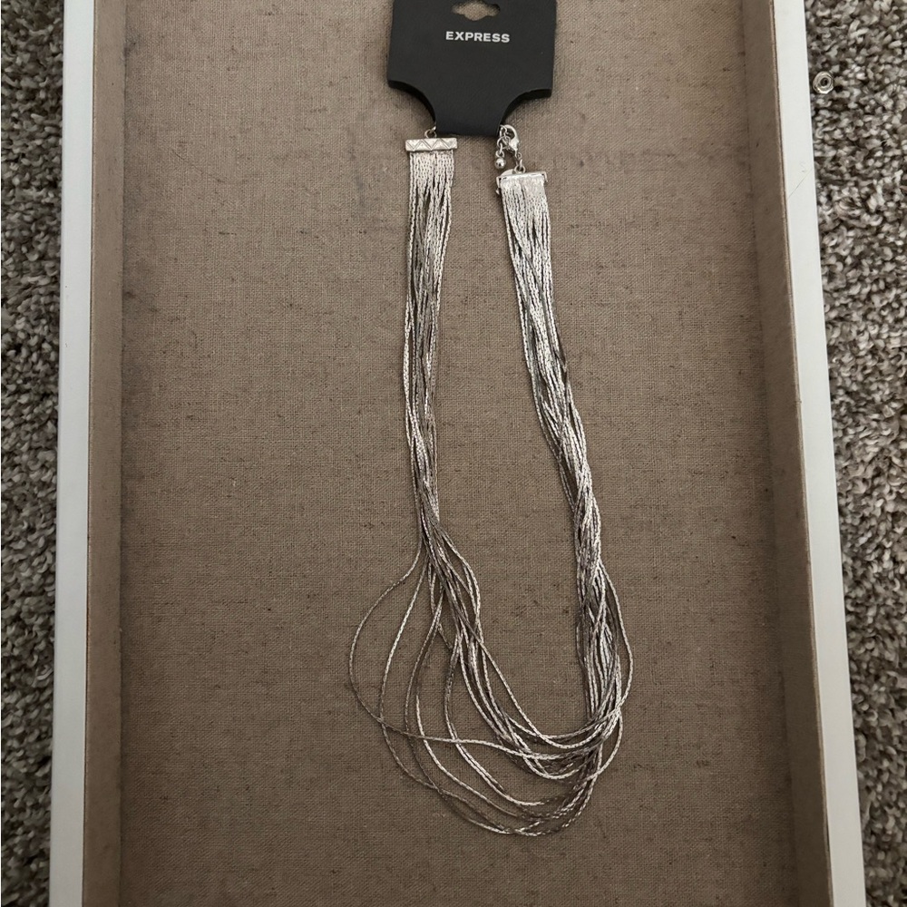 Express Silver Layered Necklace